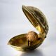 Walnut shaped nutcracker in brass, Italy 1970s