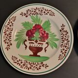 Assiettes plates Sarreguemines fin XIXème série de deux