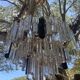 Venini trihedron chandelier in Murano glass
