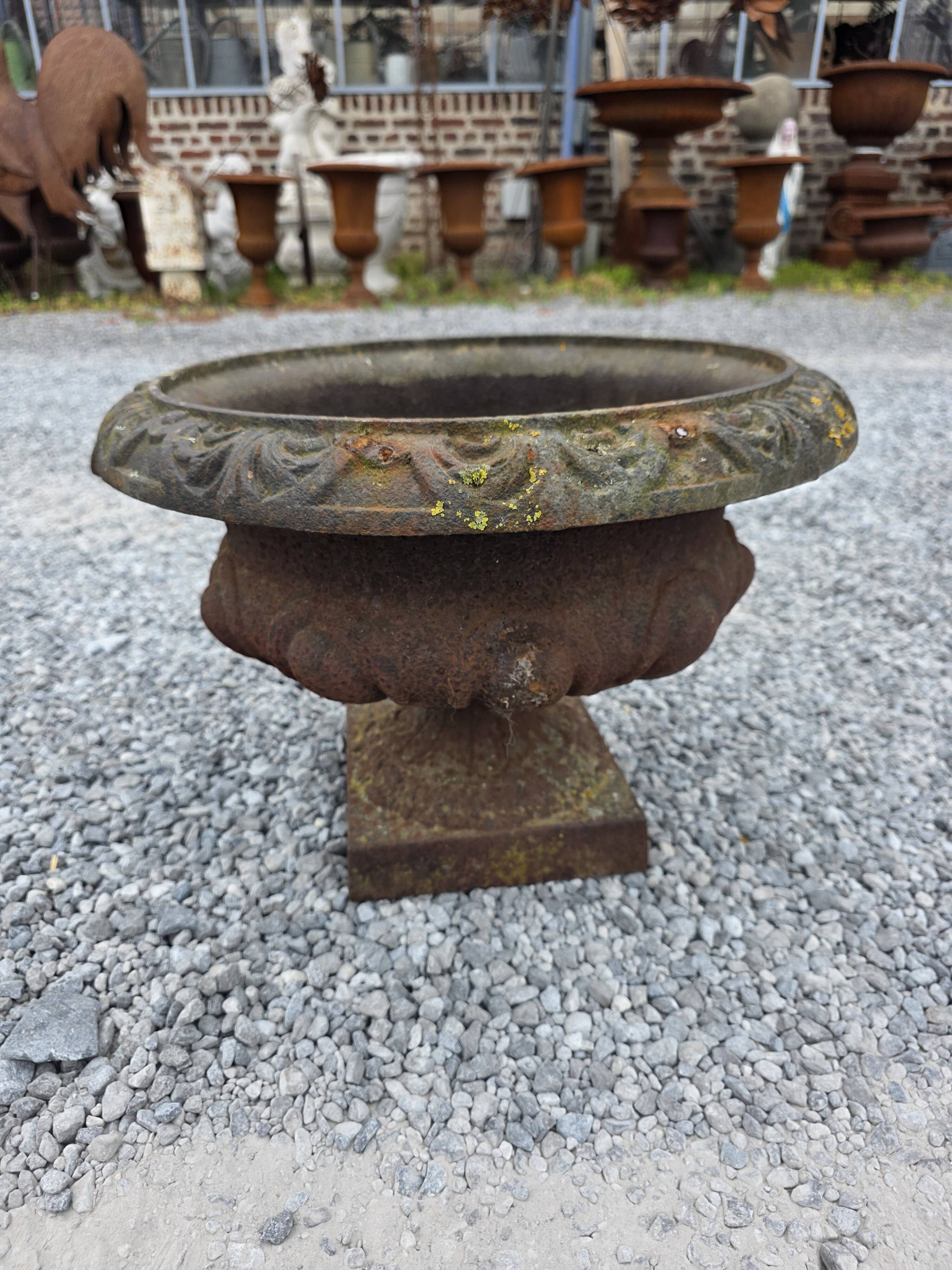 19th-century cast iron medical vase