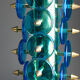 Pair of blue Murano glass lamps, twentieth century