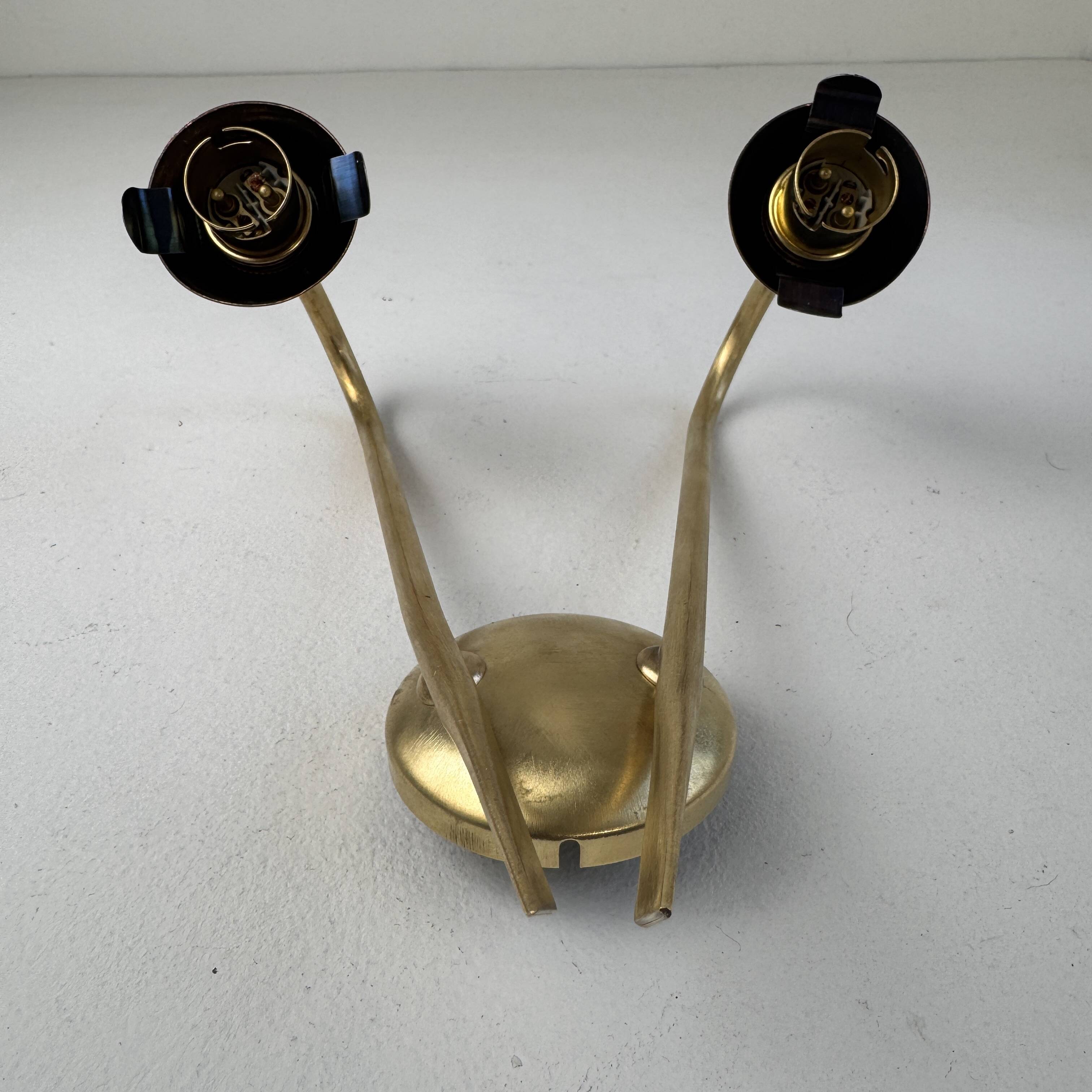 Pair of vintage double wall sconces "Maison Arlus"