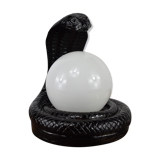 Vintage cobra lamp in black resin