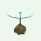 Bronze and Glass Side Table by Jan Des Bouvries for Quasar Holland 1990s