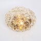 1 of 3 Large Amber Bubble Glass Sconce by Helena Tynell, Limburg, Germany