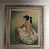 Tableau XXème, suiveur de Jean Gabriel Domergue, danseuse