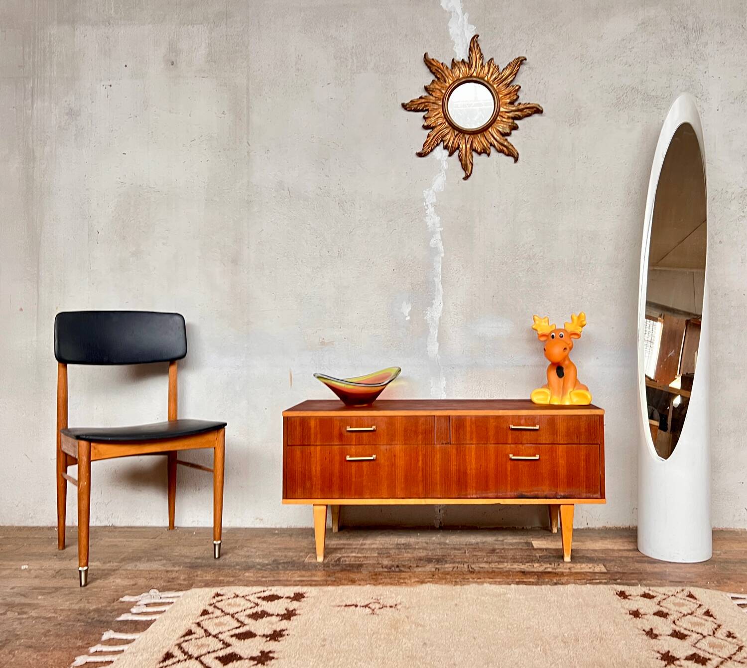 Enfilade vintage en teck meuble tv hi-fi