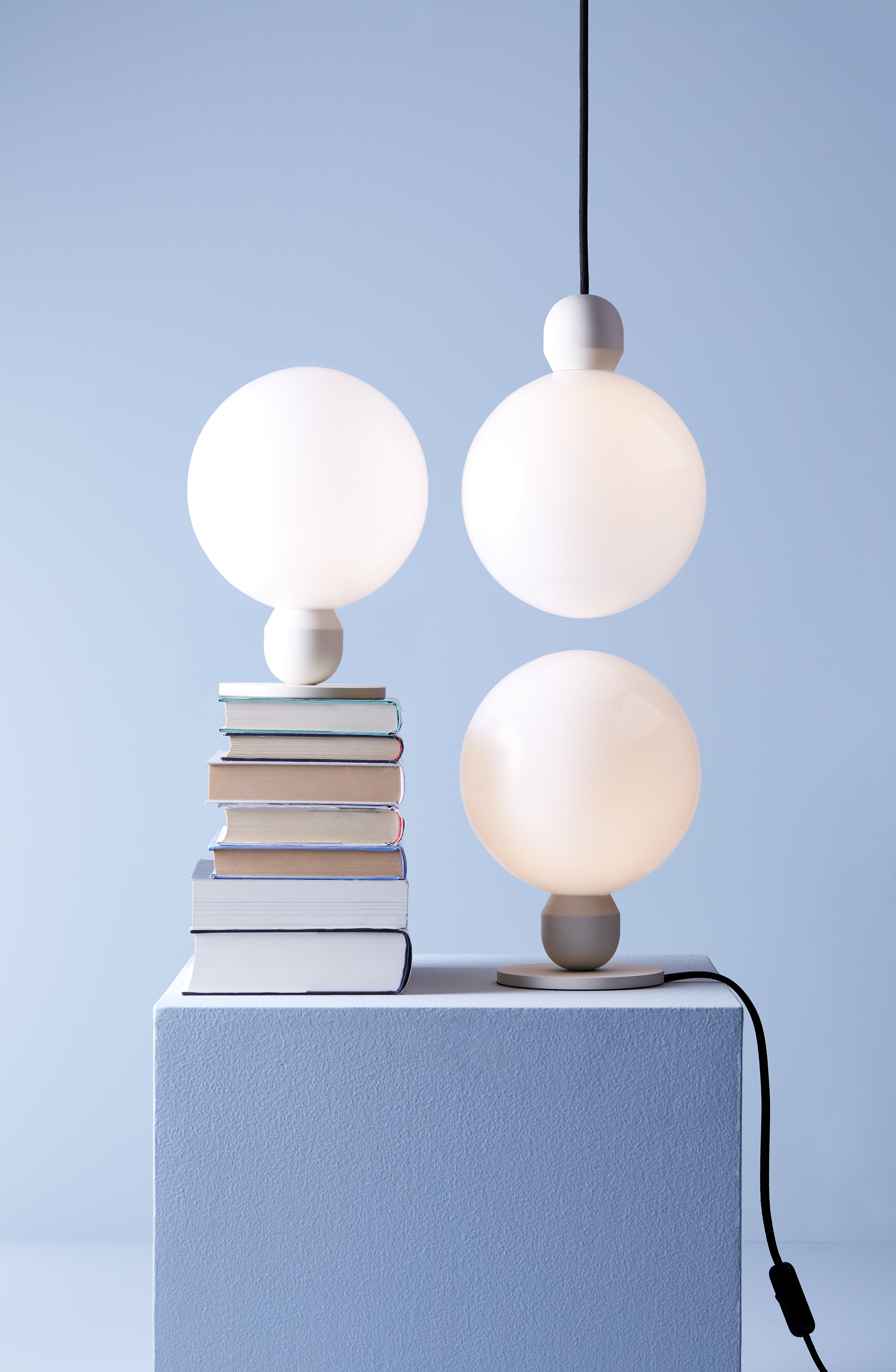 Table lamp atom black structure herstal