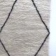 Moroccan Berber carpet Beni Ouarain with black diamonds2,47x1.70m
