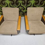 "1970 swivel armchair pair"