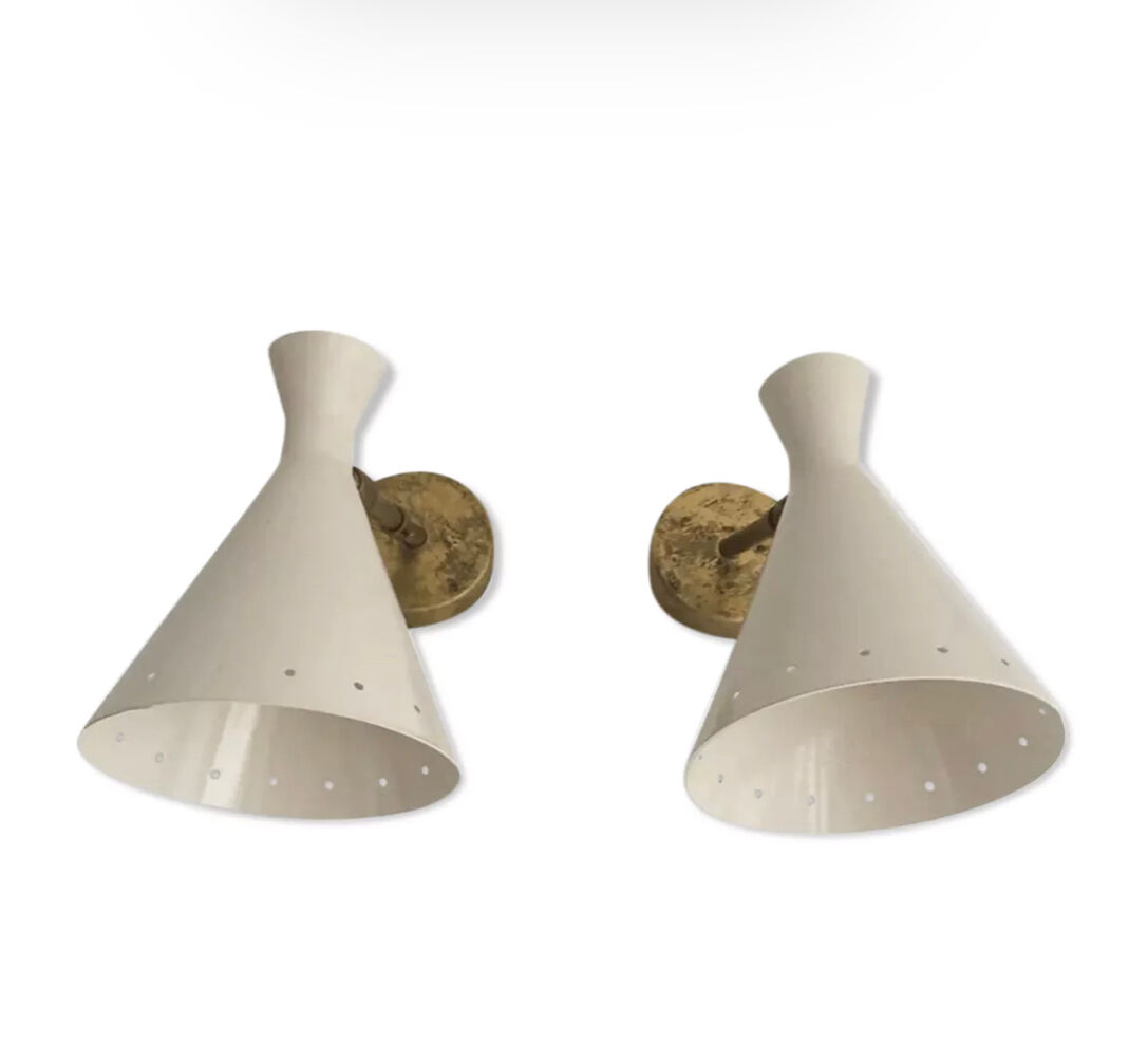 Pair wall lamps casserole