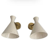 Paire d'appliques cocotte