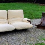 Michel Ducaroy Ligne Roset Marsala model designer sofa and 1970s armchair shell