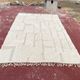 **Moroccan Berber rug in ecru 300x200 cm – raised geometric pattern**