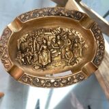 Vintage bronze brass ashtray