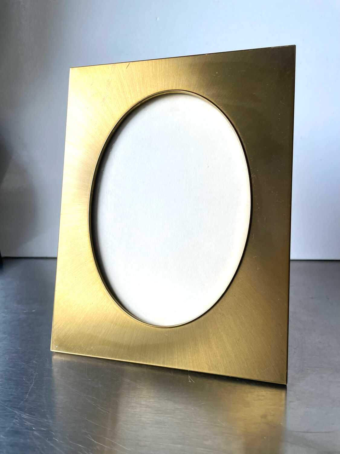 Danish Design vintage MCM  scandinavian brass frame 22.5 cm x 17 cm