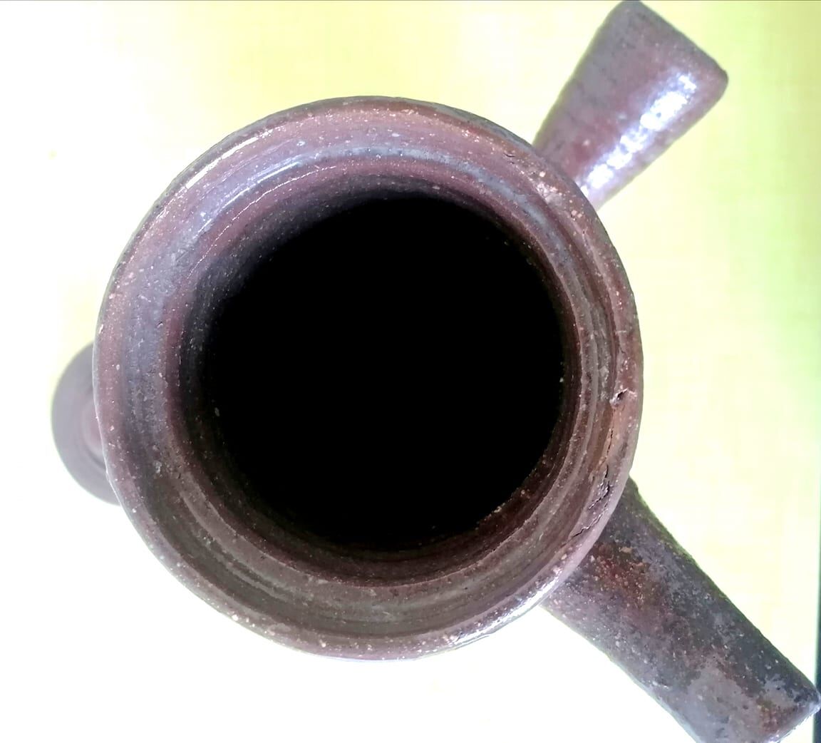 Teapot signed in terracotta 1960s