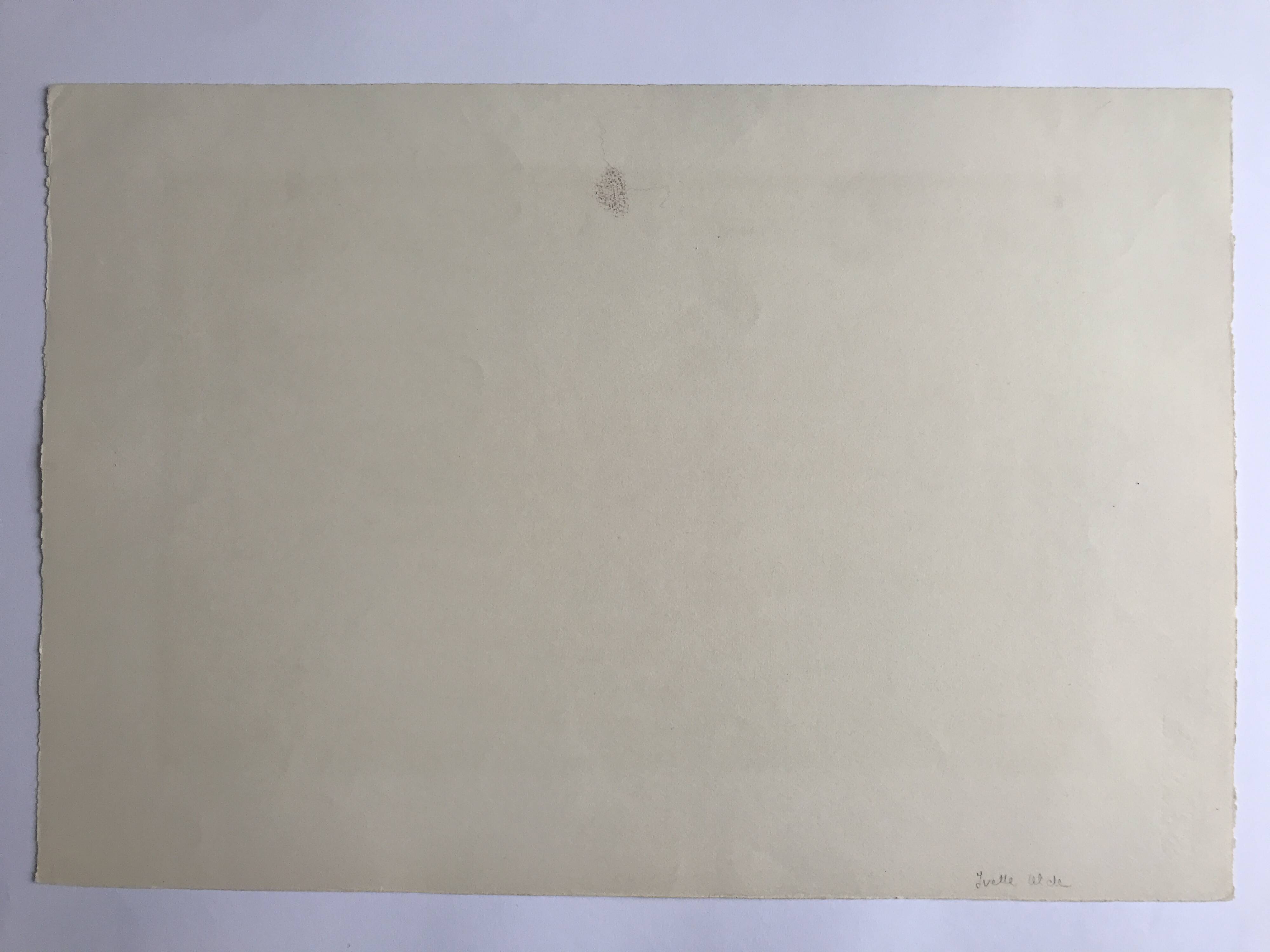 Yvette alde, flowers and birds, c 1950. lithograph signed in pencil