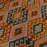 Large Green Handmade Vintage Kilim Rug, 184x309Cm