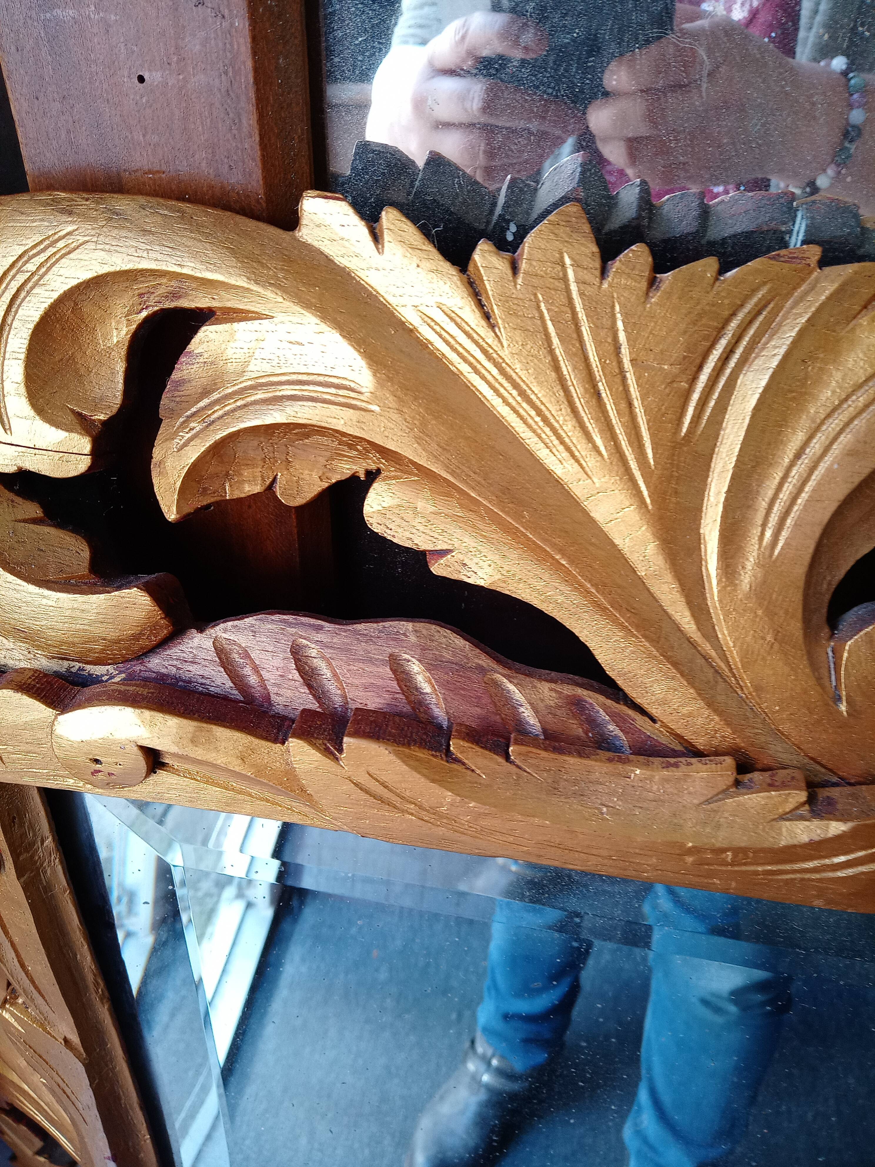 Golden oak mirror - 112x91cm