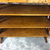 Service / storage furniture in solid walnut style Louis Philippe