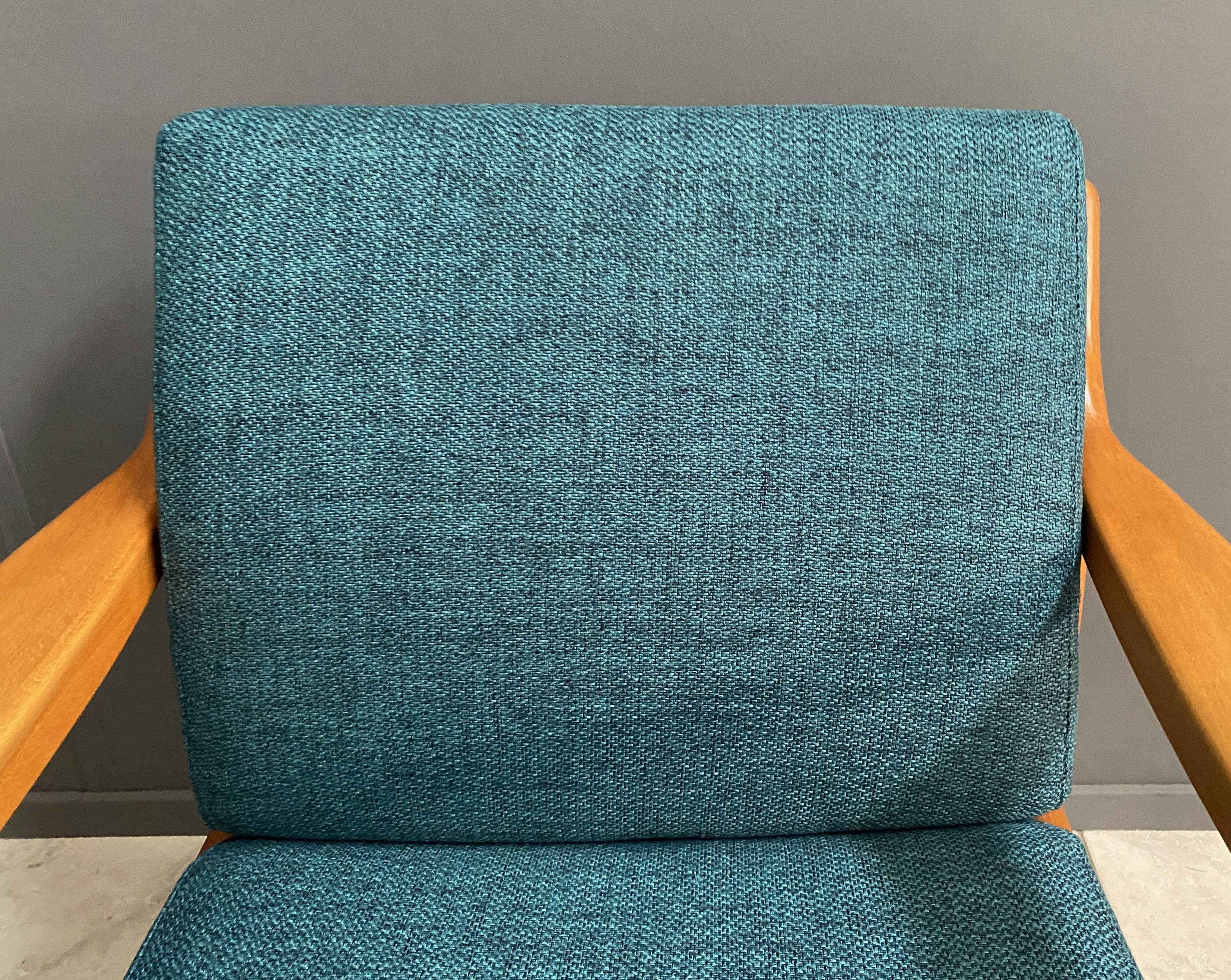 CFC Silkeborg arm chair by Johannes Andersen new green upholstery 1960s