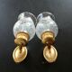 Brass and glass CT sconces, set of 2