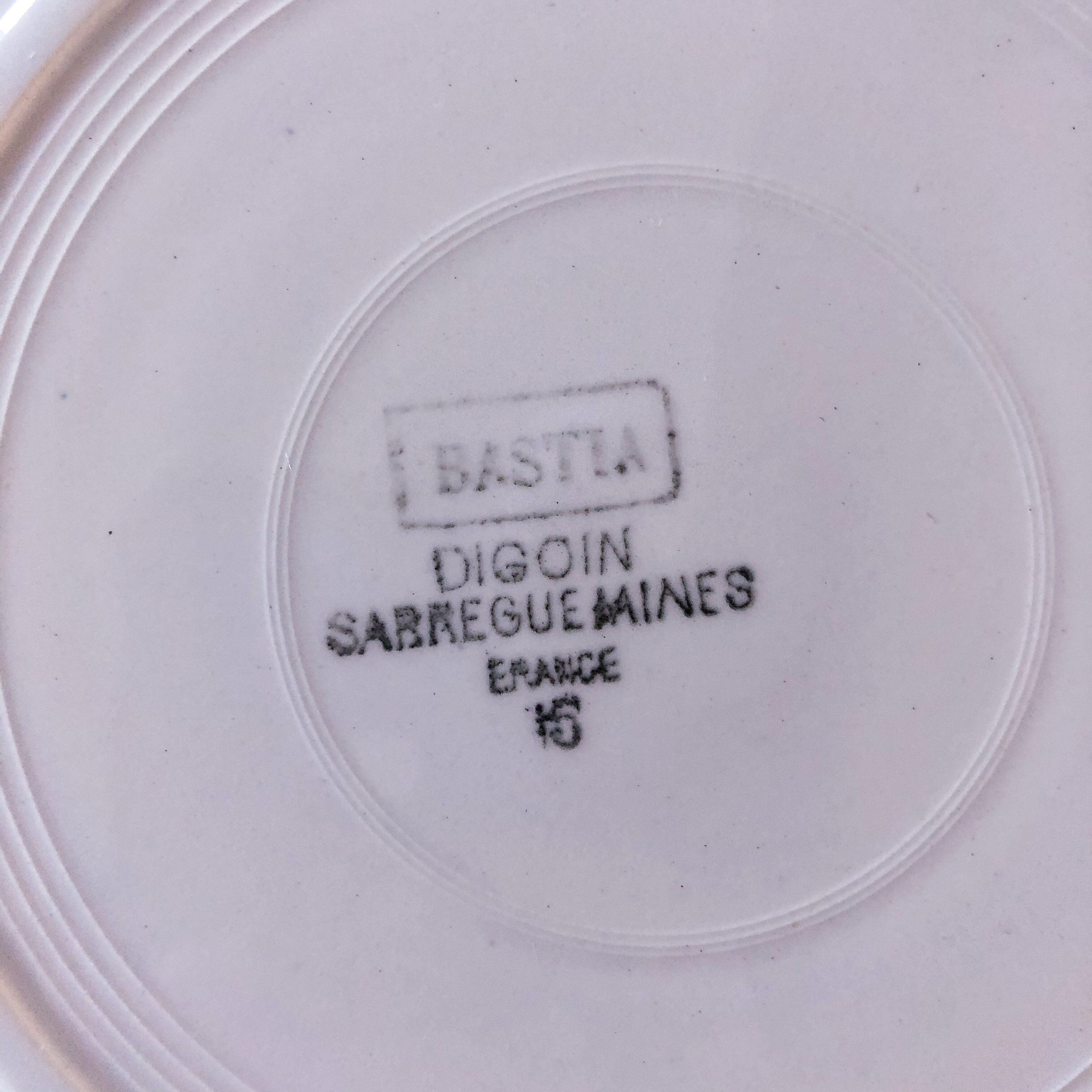 Set of 6 flat plates Bastia