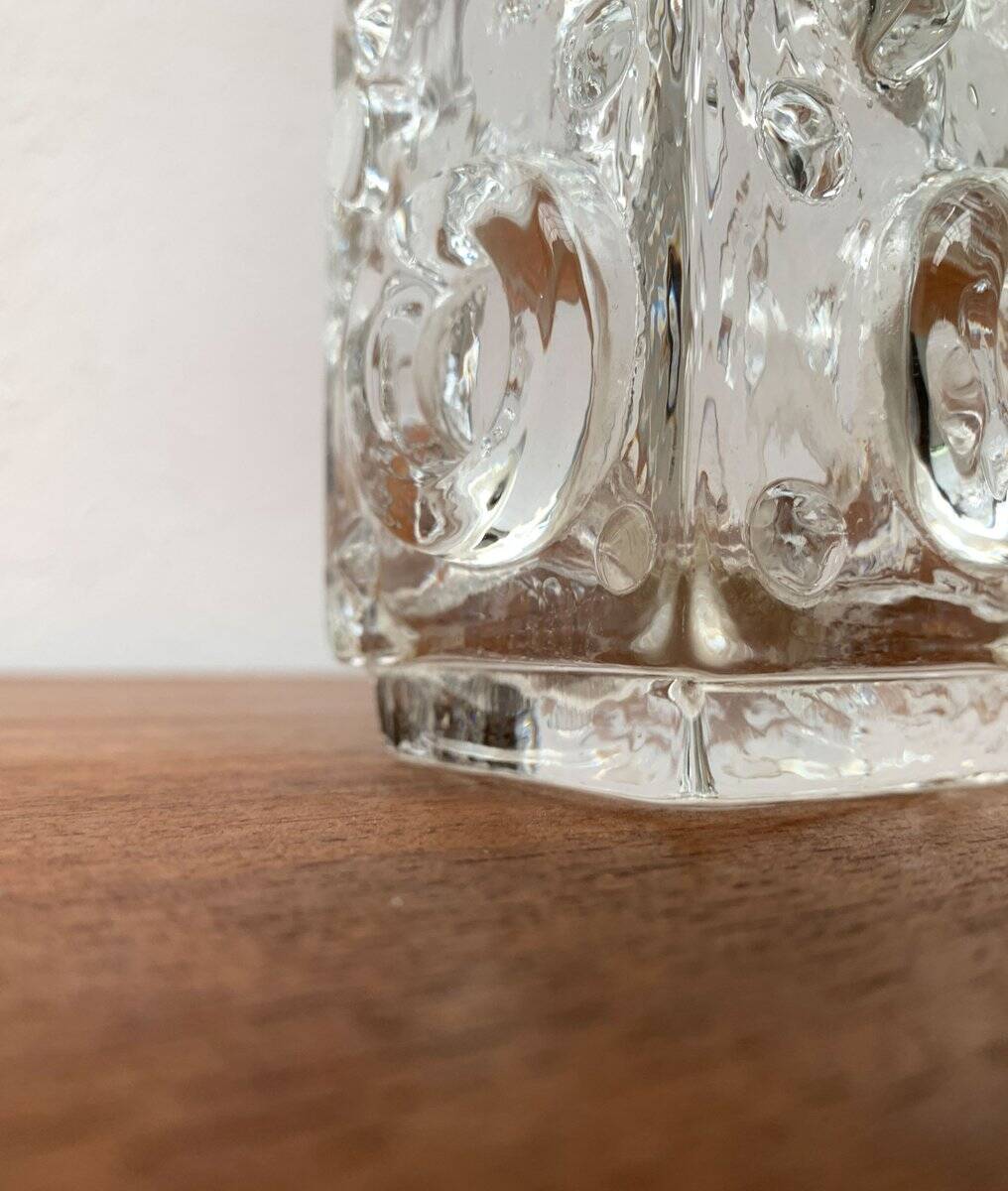 Brutalist Bubble Glass Vase by Josef Schott for Smalandshyttan, Mid-Century Swedish, 1960s