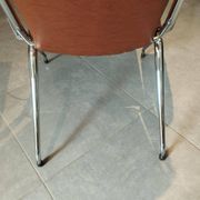 Folding chair attributed to A. Monpoix, modernist design, mid-century, vintage.