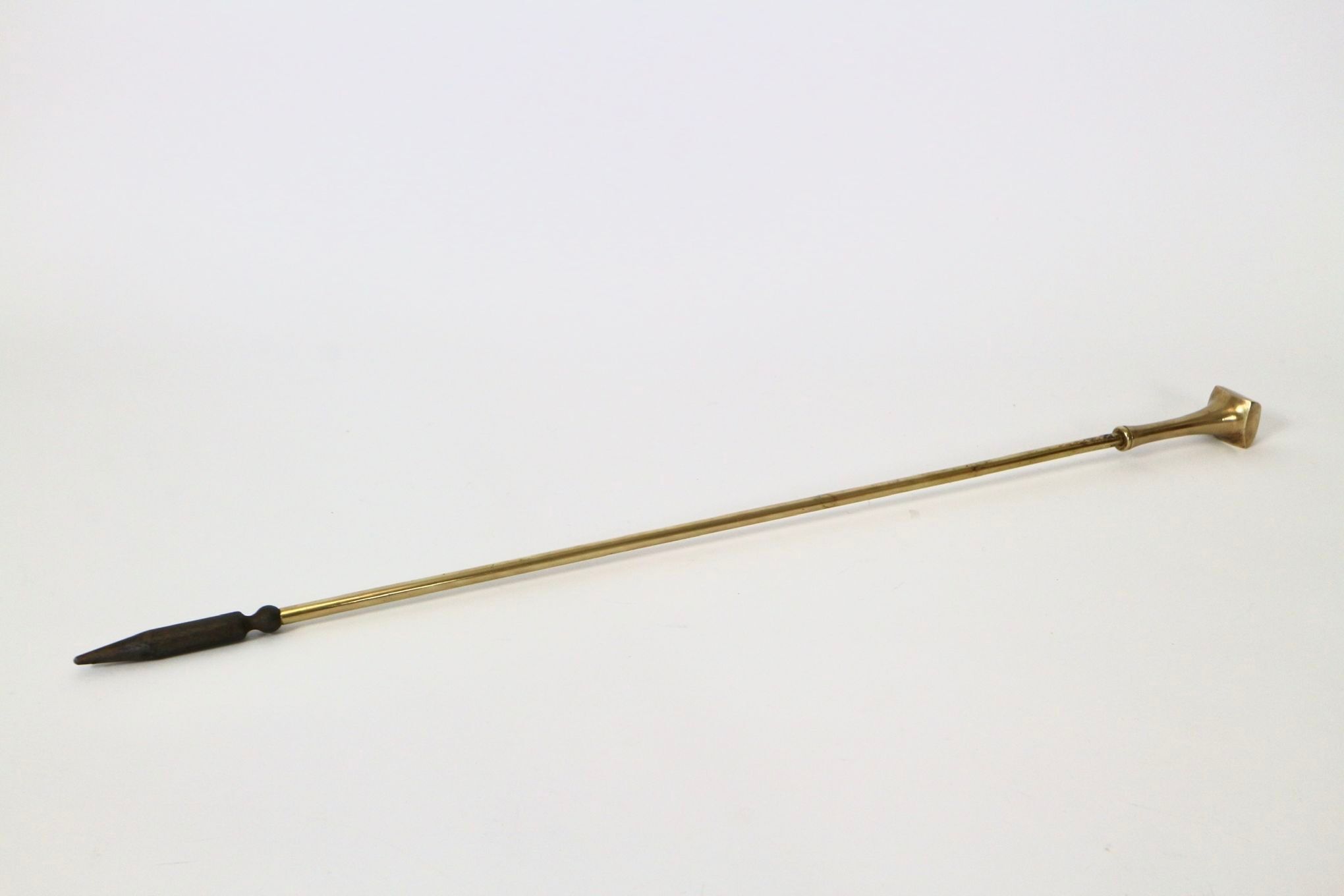 Vintage brass fireplace accessory set