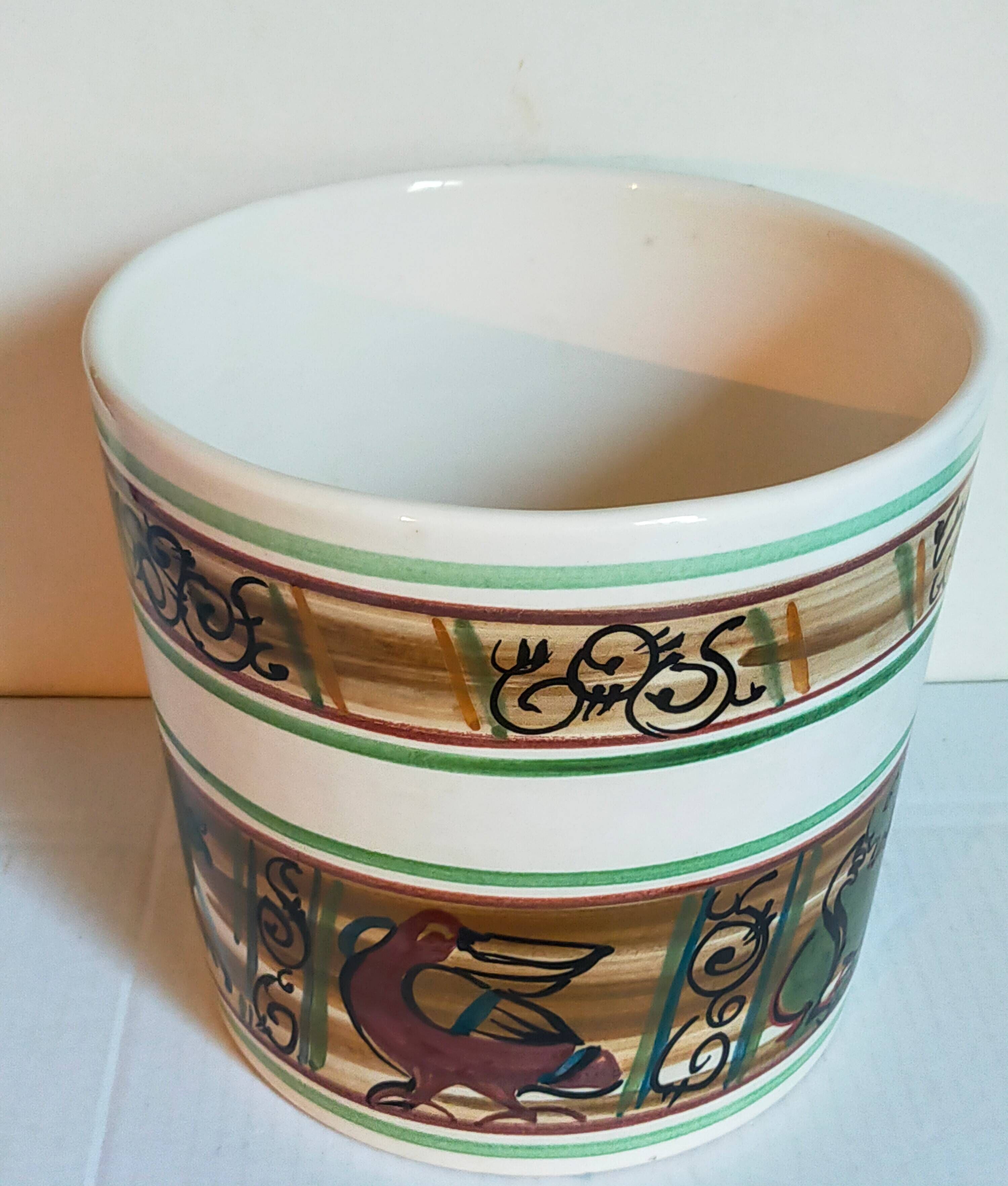 XXL ceramic planter from Saint-Pair-Sur-Mer from the NEUSTRICER earthenware factory, 1960s