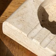 Travertine ashtray — DLG Fratelli Mannelli 70s
