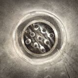 Large Bubble Glass Mushroom Flush Lamp