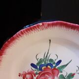 Ancienne assiette creuse des Islettes / Décor floral