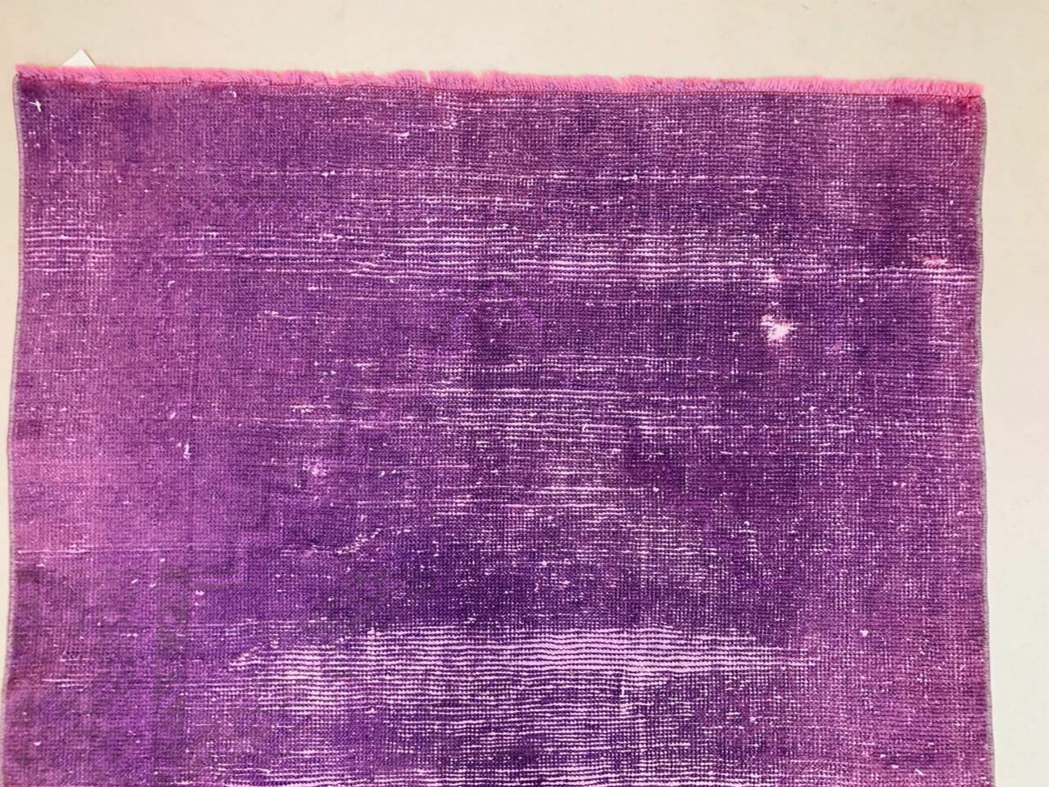 Old tribal Distressed Overdyed Vintage Turkish Wool Rug 194x102 cm Medium