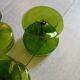 5 antique green champagne coupes