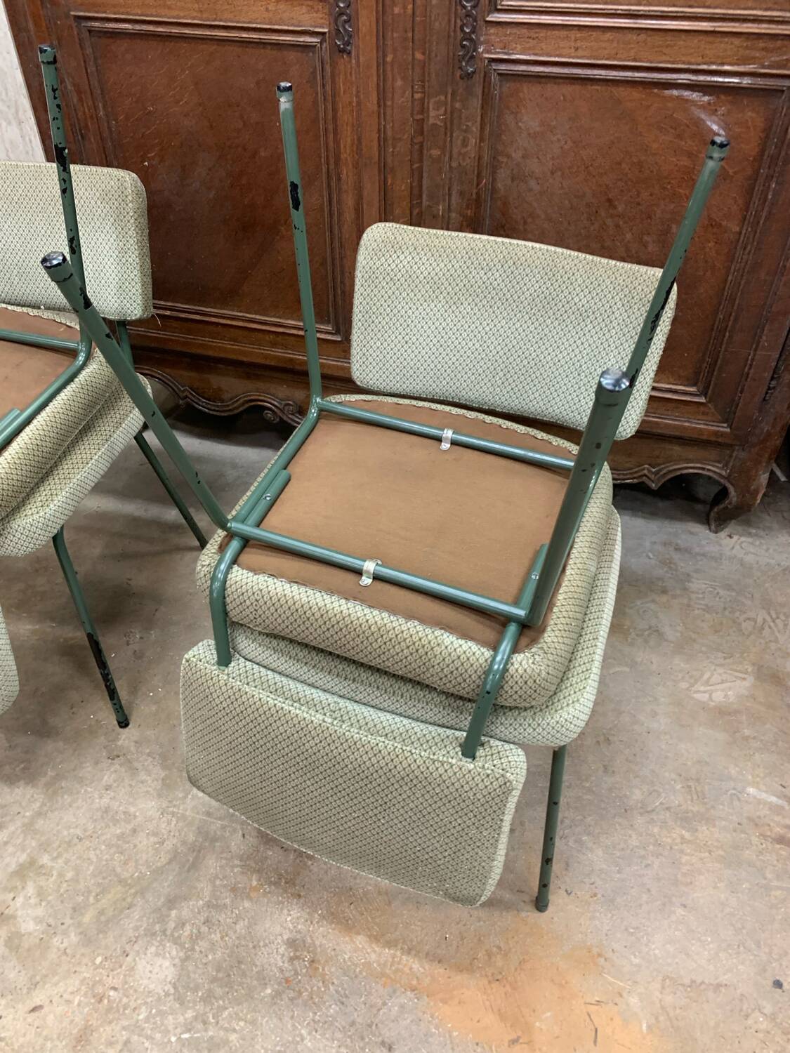 6 Chaises Design André Simard Airborne Vintage