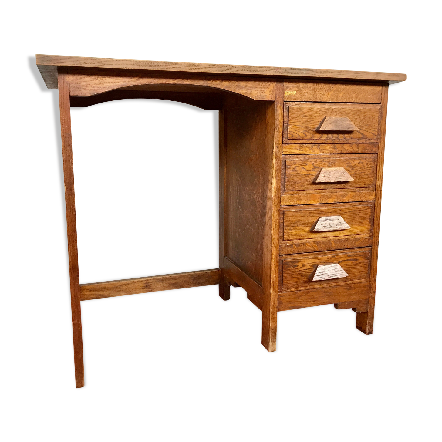 Bureau administratif en chêne 1900 vintage