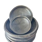 Set of "Kânâh" smoked terracotta dishes with ribbed interior | Ø 17-25-32-40 cm