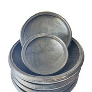 Set of "Kânâh" smoked terracotta dishes with ribbed interior | Ø 17-25-32-40 cm