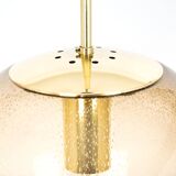 Lustre Limburg in brass with smoked glass ball, Germany, 1970s