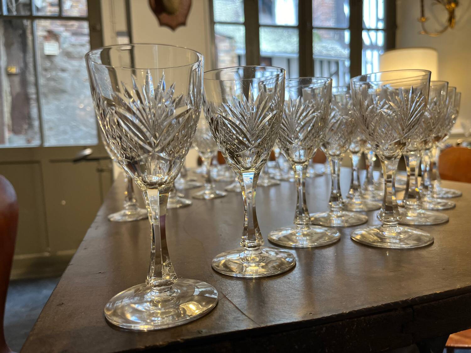Beau lot de verres en cristal de Saint Louis