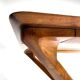 Vintage Italian Table in Wood and Brass by Turin School, 1950s