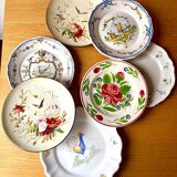 Set of 7 assorted plates