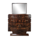 Exclusive 1940s Art Decò sideboard in walnut burl with mirror