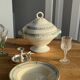 Covered soup tureen or vegetable dish in Saint Amand earthenware H29 D28