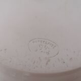 Round dish porcelain on fire