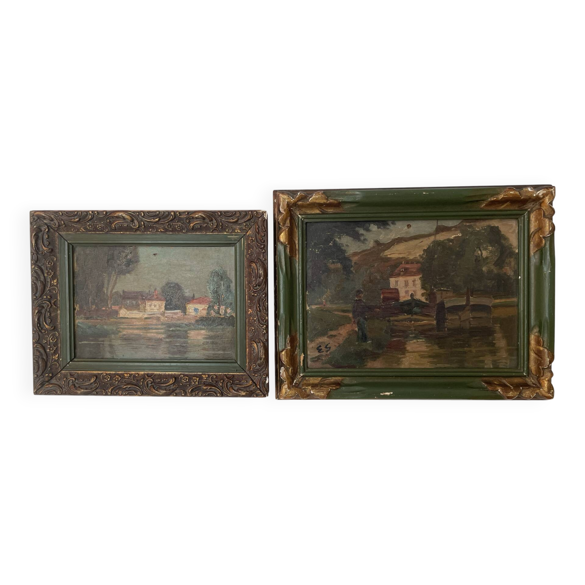 Pair of antique paintings