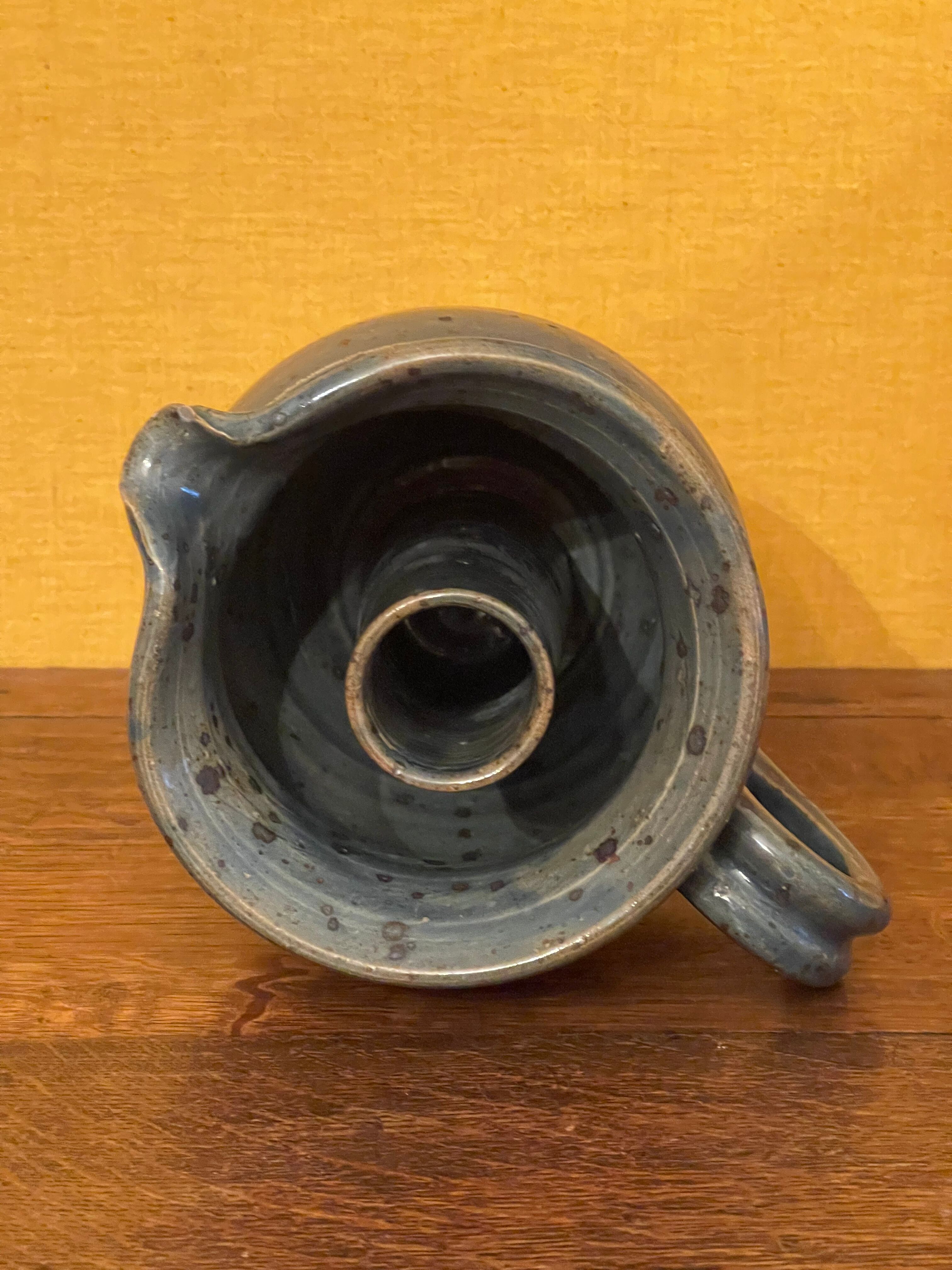 Artisanal pitcher in blue sandstone